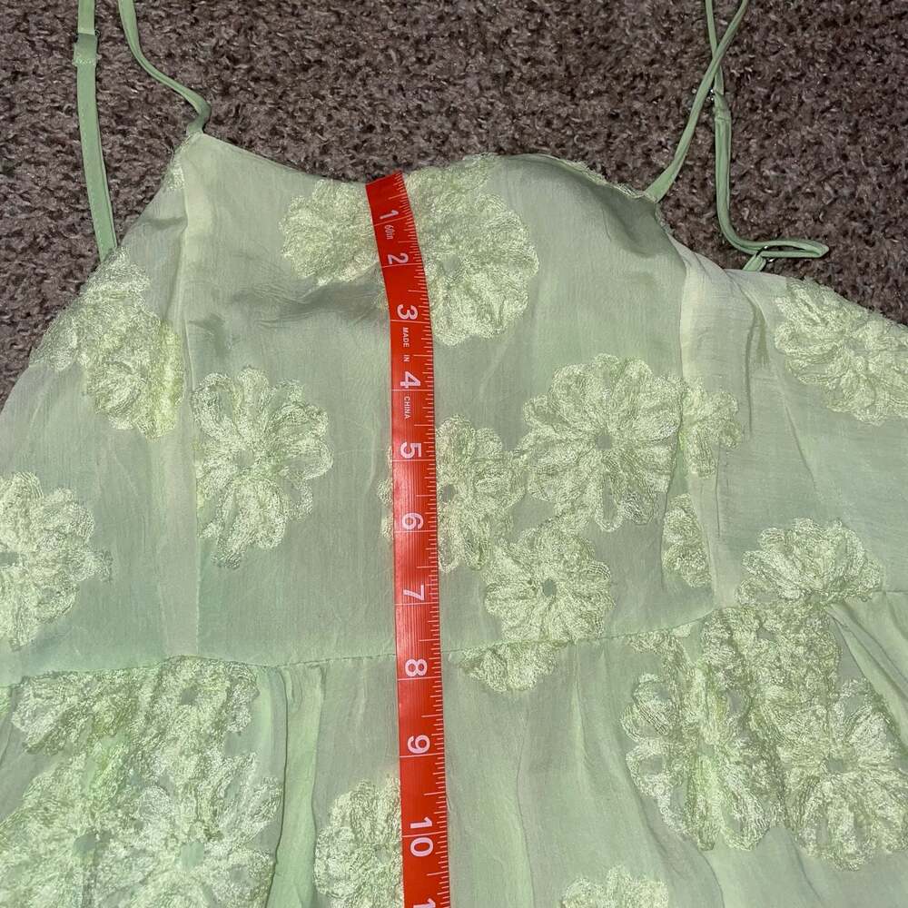 Pink Diamond Lime Green Floral Maxi Dress Whimsy - Picture 7 of 11